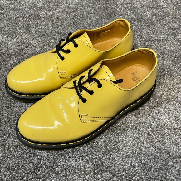 Dr Martens Oxford Shoes Womens Size 9 1461 Iced II Buttersoft Leather Yellow - Picture 1 of 7